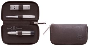 TWINOX® MANICURE SETS Zip Fastener Case Neat's Leather 3pc